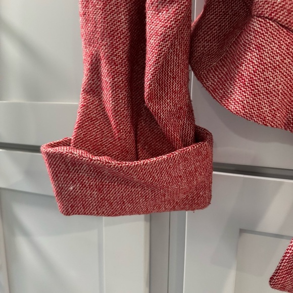 Women’s AS-HRO Art to Wear Wrap Jacket Blazer Red White Metallic Tweed size 26 - Picture 6 of 7